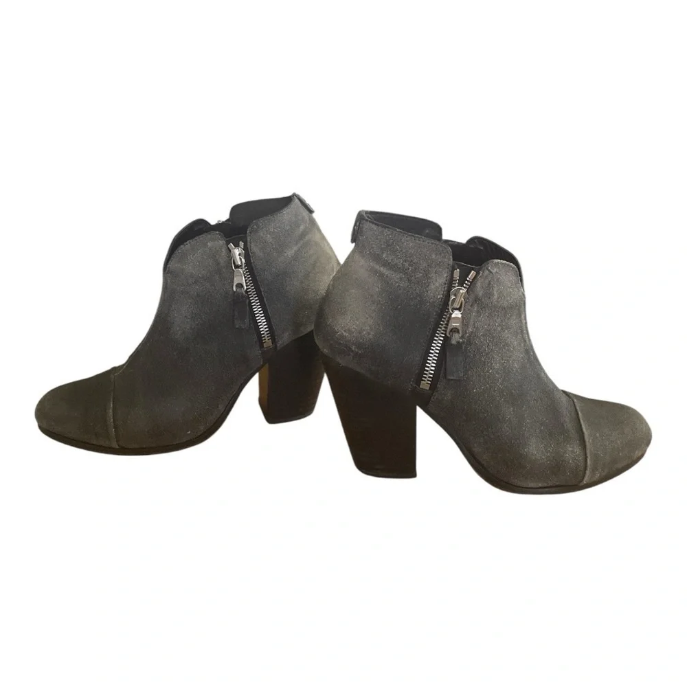 rag & bone Margot Suede Boot. Black/Champagne